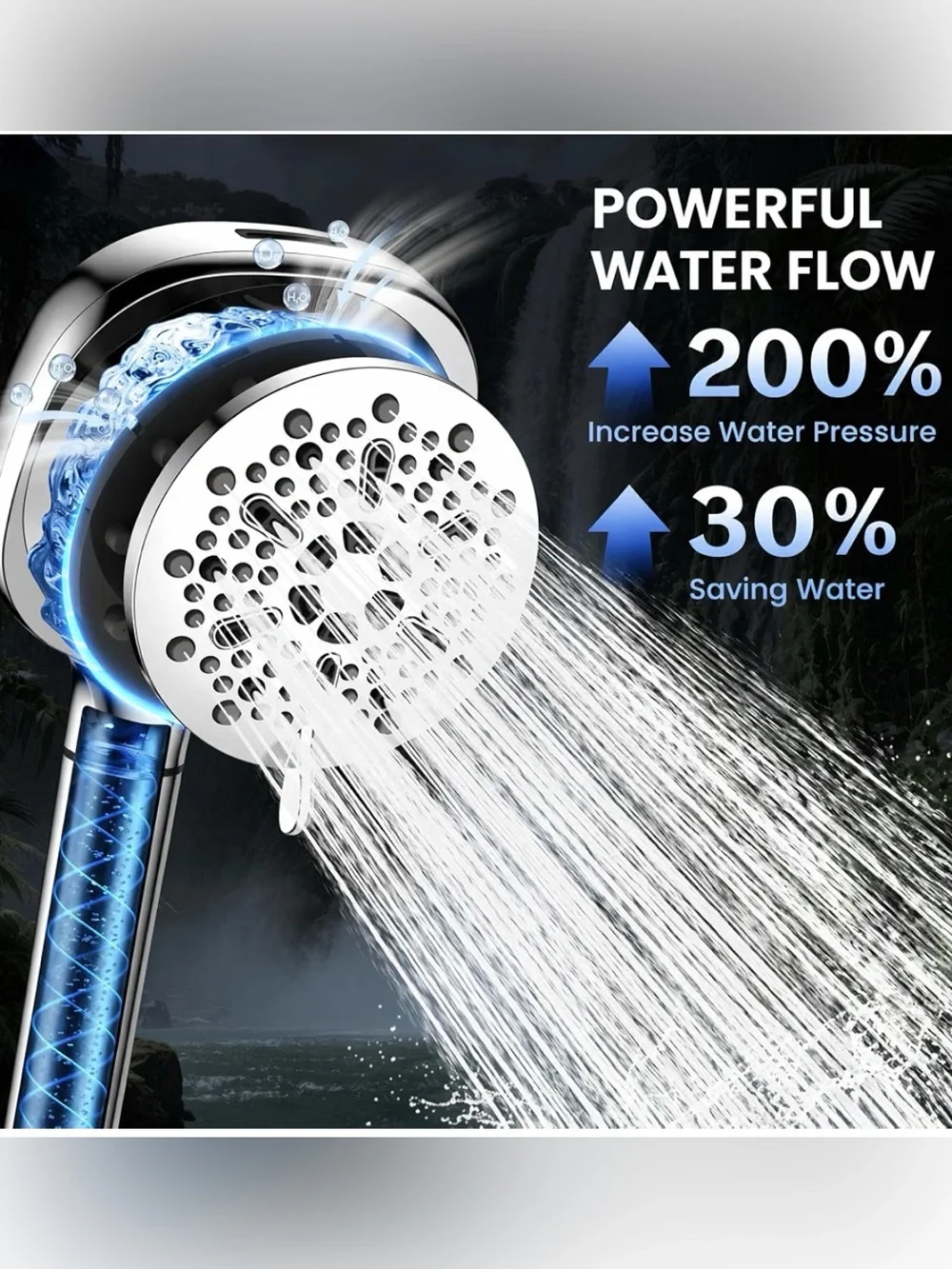 Filtered Shower Head with Handheld, High Pressure 8-mode Shower with Filter New